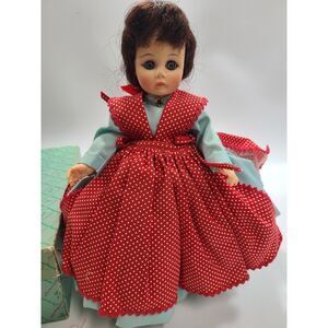 Vtg Madame Alexander Little Women 12" "Jo" 1225 Doll Red Polka Dot Dress w/ Box